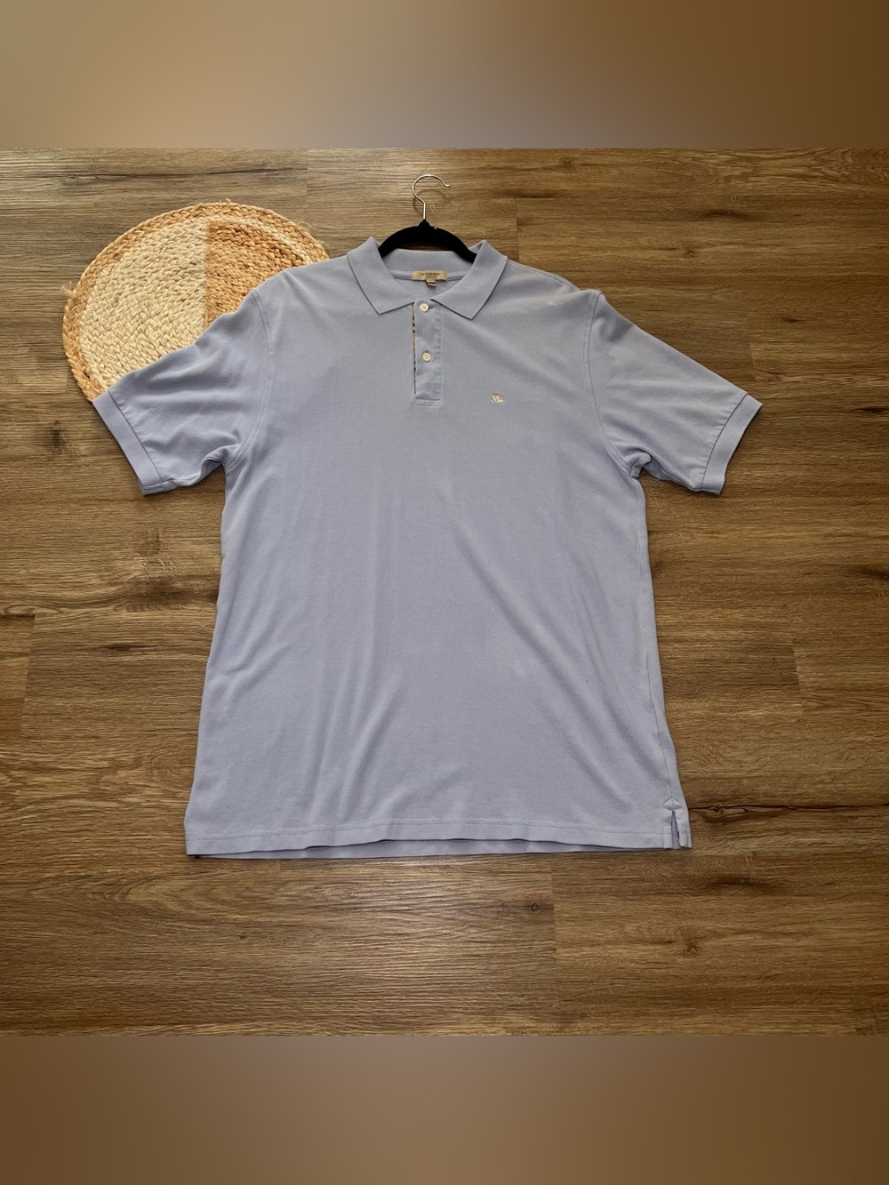 BURBERRY Brit Mens Polo with Signature Check Pattern Visible Inside The Plaket